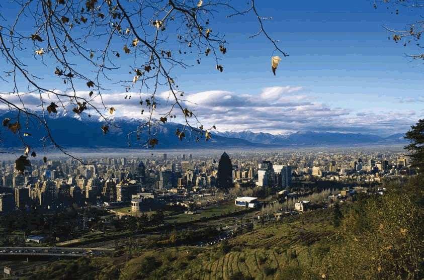 Hotel Nh Collection Plaza Santiago de Chile Zewnętrze zdjęcie View of Santiago skyline from the park